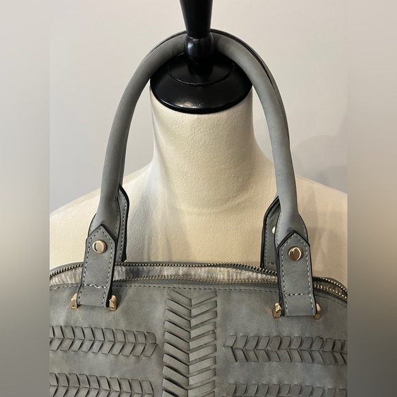 Women’s gray braided shoulder bag - Picture 3 of 15